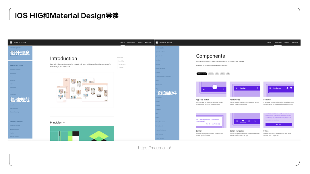 设计师必学两大设计规范—iOS HIG和Material Design